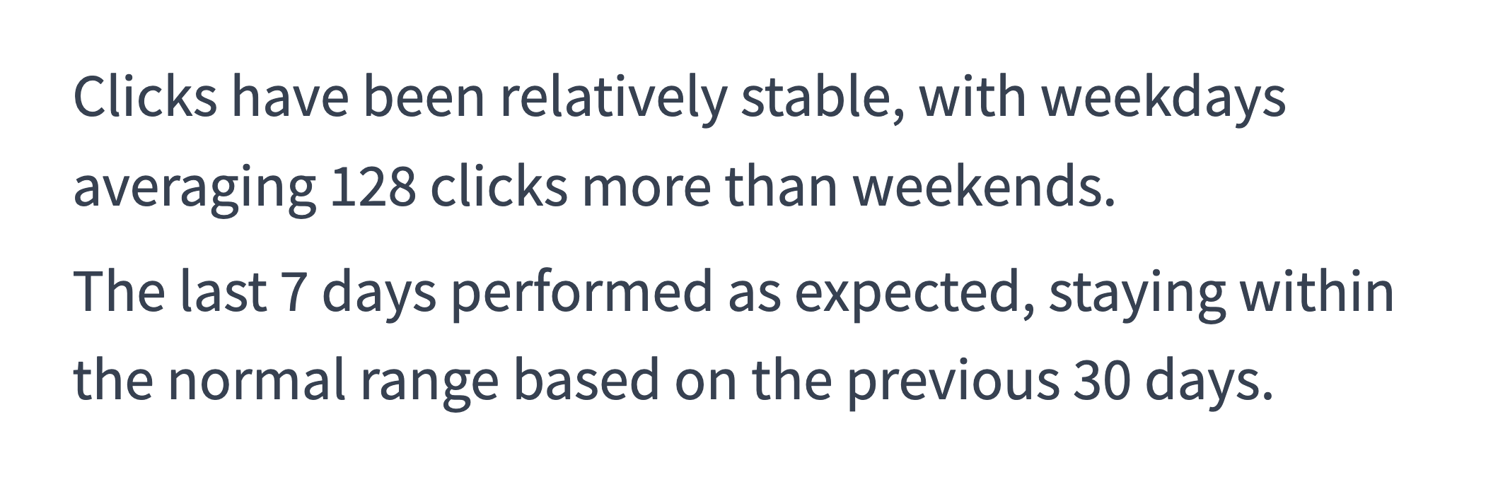 Plain English explanations in reports